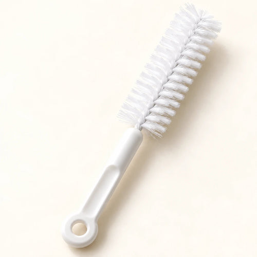 Brosse de nettoyage à manche blanc pour fontaine à chat